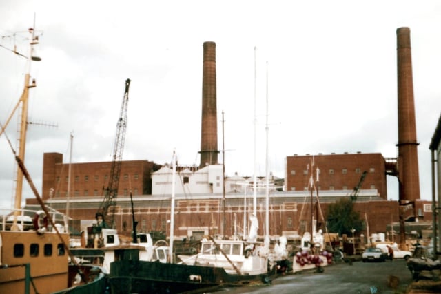 Portsmouth power station from the camber 1981. It seems odd looking at this photograph to think the power station once overshadowed the Camber. Picture: Bob Thompson