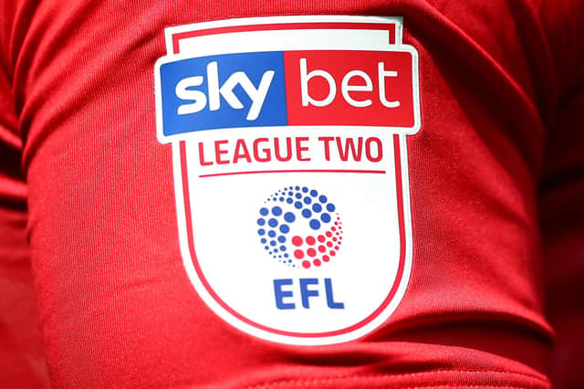 The League Two logo. Picture: Lewis Storey/Getty Images