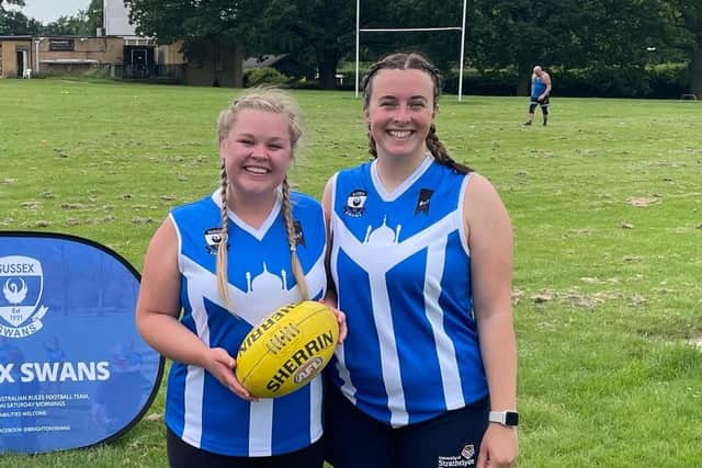 Pirates Women Charlotte Wellard (left) and Lesley Nicholson