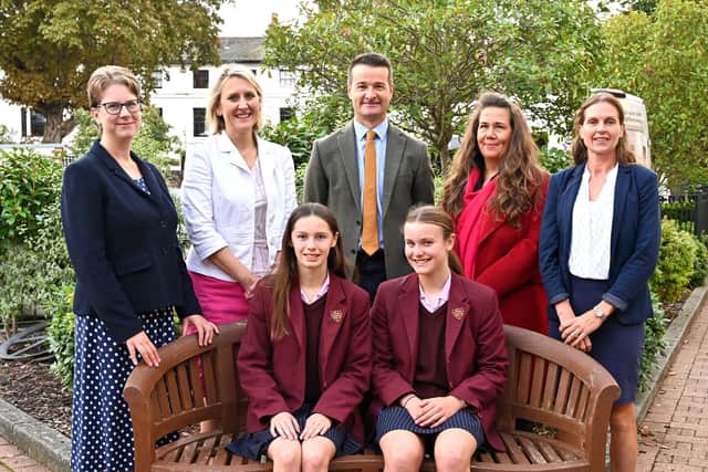 Pictured: Staff who have completed training as part of the EduCCate Global Bronze Award and two senior school Eco Prefects