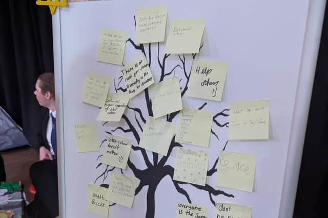 One of the displays of the Holocaust Memorial Event