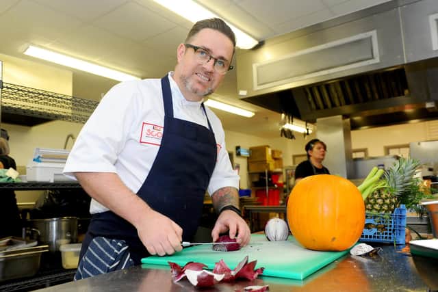 UK Chef of the Year, Steven Cross, who runs the kitchen at Park Community School.
Picture: Sarah Standing