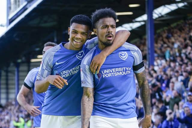 Dane Scarlett and Josh Koroma were two of four attacking investments by Pompey in the summer.