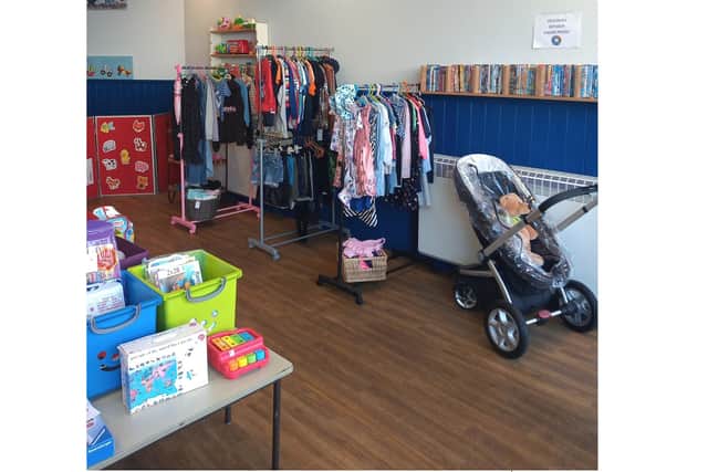 The interior of the new Salvation Army children's charity shop in Southsea.