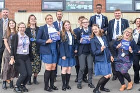 Students are said to be 'proud of their school' and 'encouraged to aim high'.