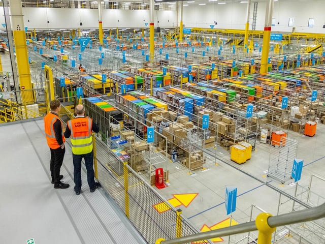 Looking over the vast number of parcels being sorted