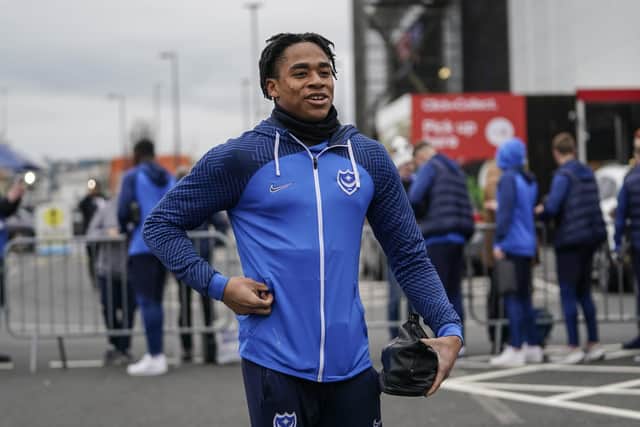 Josh Oluwayemi starts for Pompey against Plymouth today.