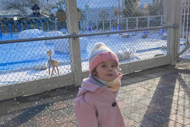 Rosanna Morton, aged two, at Bunn Leisure's Winter Wonderland