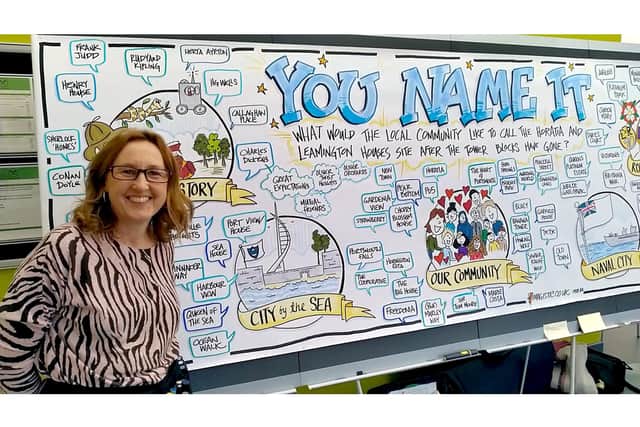 Hundreds of Somerstown people work together to create name ideas for tower blocks site. Pic Portsmouth City Council