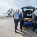 Partners of Southsea Food Festival 2023 From L to R: Paul Playford, Queens Hotel, Jaimie Maddison, Lexus Hedge End, Cllr. Steve Pitt and Jo Scrivener, Hampshire Fare