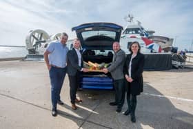 Partners of Southsea Food Festival 2023 From L to R: Paul Playford, Queens Hotel, Jaimie Maddison, Lexus Hedge End, Cllr. Steve Pitt and Jo Scrivener, Hampshire Fare