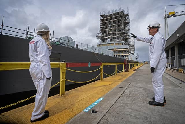 BAE Systems staff working while social distancing. Photo: BAE Systems/Julian Hickman
