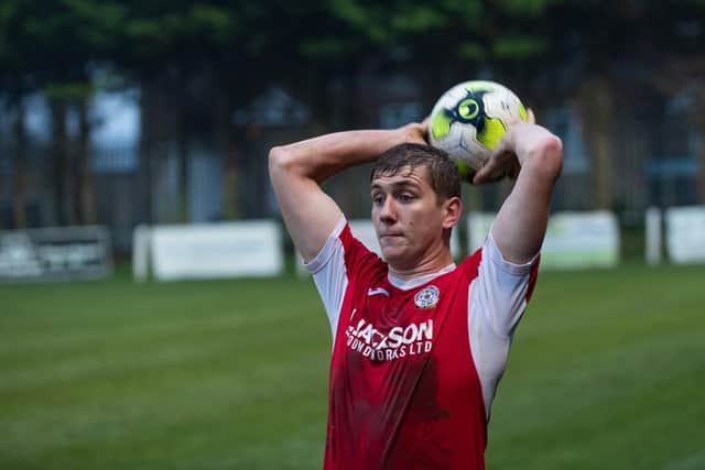 Jack Lee kept a clean sheet after going in goal for Horndean when Kieran Magee was sent off at Hamble Club. Picture: Vernon Nash