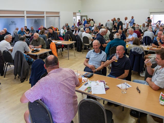 The beer festival was a hit as crowds of people flocked to try a range of different beverages.
Pictured: The packed main room at the Portchester Charity Beer Festival. Picture: Mike Cooter (220723)