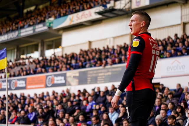 Ronan Curtis replaced Ryan Tunnicliffe on corner-taking duties at Ipswich, despite the latter's two assists against Accrington. Picture: Malcolm Bryce/ProSportsImages