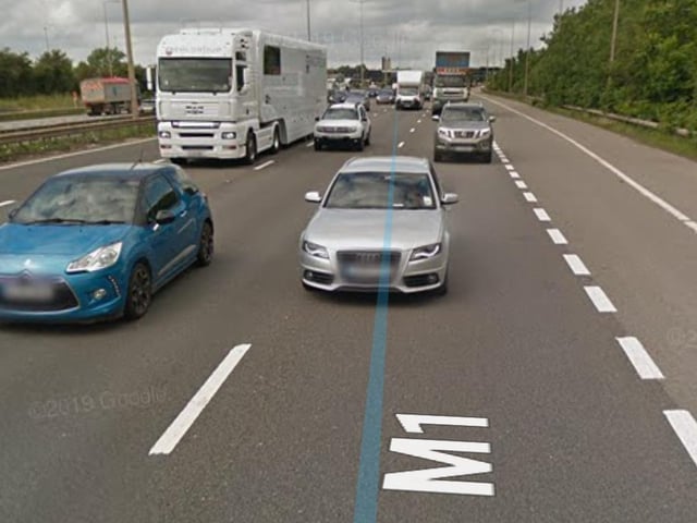 The M1 had 36 accidents in the section running through Ashfield during this period.