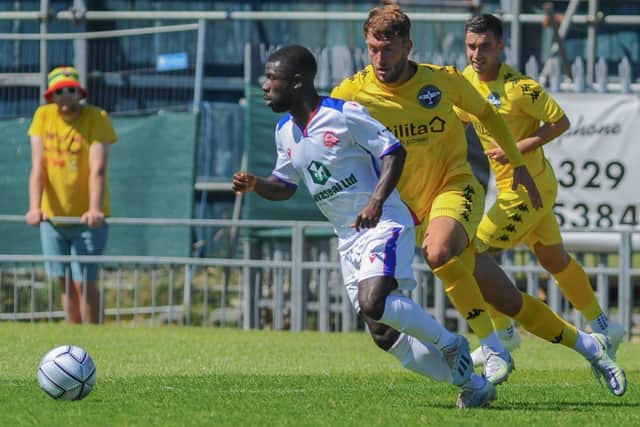 New Gosport signing Abdulai Baggie. Picture by Martyn White