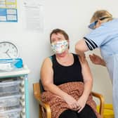 People have been urged to get their AstraZeneca jab if offered it.
Pictured: Wendy Peters giving Jackie Blake a vaccination jab at St James Hospital, Portsmouth on 17 February 2021
Picture: Habibur Rahman