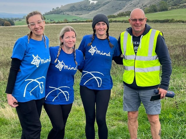 The White Horse on the Hill. From left to right, Georgia Fife (Seans step sister), Nadine Smith (Seans sister), Natasha Calvert (Seans sister), Greg Smith (Seans father).