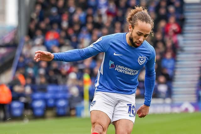 Marcus Harness was sent off for Pompey with more than a quarter of their game against Accrington still to be played