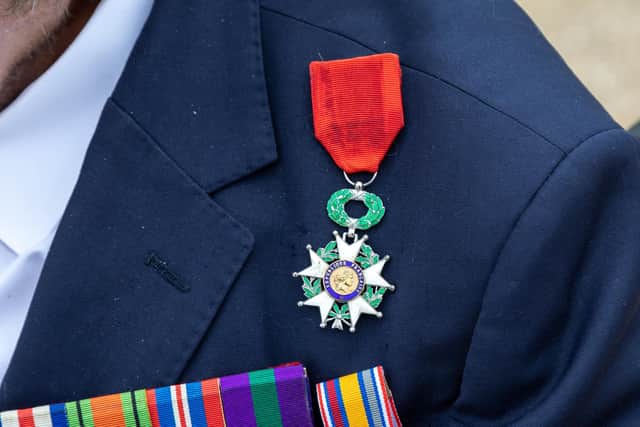 The Legion d'Honneur, awarded to Arthur by the French government. Picture: Mike Cooter (140422)