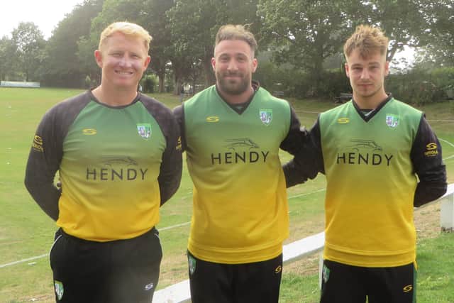 Tom Morton (108), Nathan Feltham (78 not out) and Jack Robson (75) all starred for Sarisbury in their high-scoring loss to Andover. Picture by Mike Vimpany