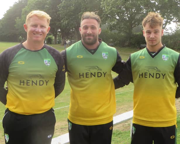 Tom Morton (108), Nathan Feltham (78 not out) and  Jack Robson (75) all starred for Sarisbury in their high-scoring loss to Andover. Picture by Mike Vimpany