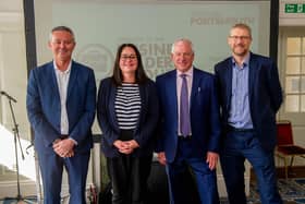 Shaping Portsmouth conference at Queens Hotel, Southsea on 14th October 2021

Pictured: Simon Barrable, Samantha McGrath,  Stef Nienaltowski and editor of The News, Mark Waldron

Picture: Habibur Rahman