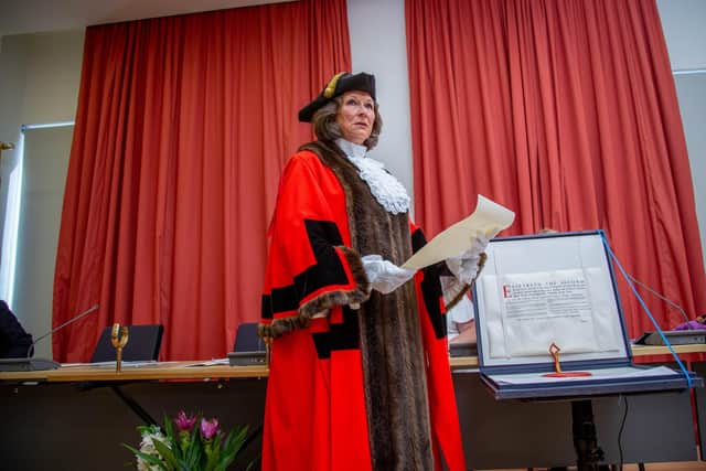 Havant Mayor, Diana Patrick giving a speech Picture: Habibur Rahman