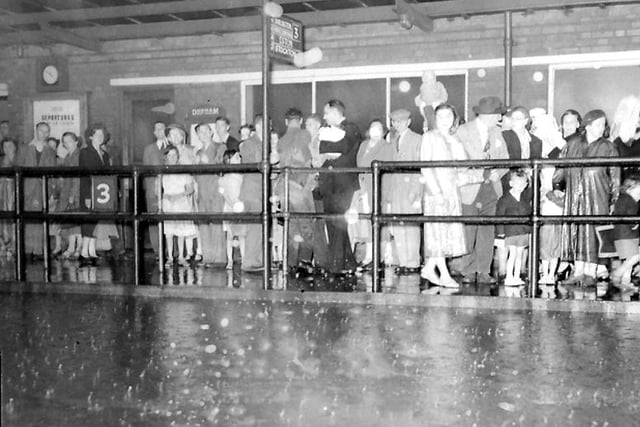 A miserable summer day in the early 1950s and a large queue was pictured sheltering in the bus station. Photo: Hartlepool Museum Service.
