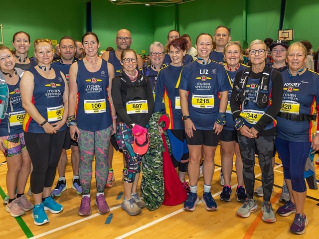 Itchen Spitfires Running Club ready to take on the challenge.  Photos by Alex Shute