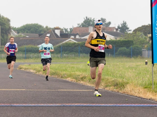 First runners home at the Run the Runway event at Solent Airport. 

Picture: Mike Cooter