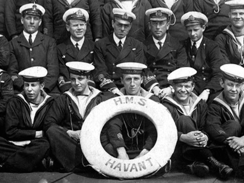 Some of the ships company of HMS Havant. They and their ship saved over 2, 300 men from the Dunkirk beaches.