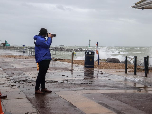 Storm in Southsea and Old Portsmouth.Picture: Habibur Rahman