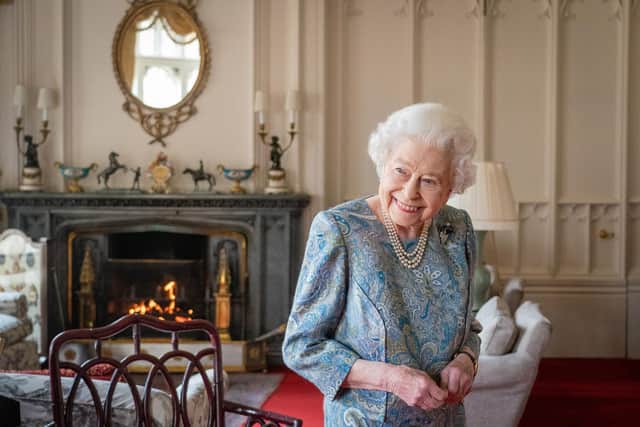 Queen Elizabeth at Windsor Castle on April 28, 2022 in Windsor, England. Photo by Dominic Lipinski - WPA Pool/Getty Images