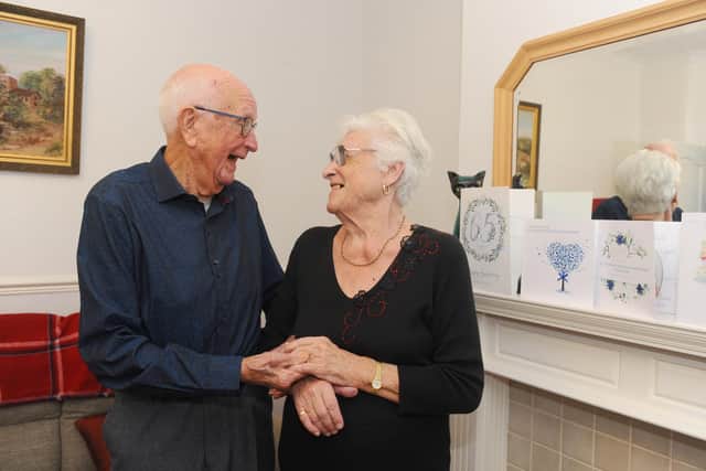 Leonard and Valerie Pauley from Copnor celebrated their sapphire wedding. Picture: Sarah Standing