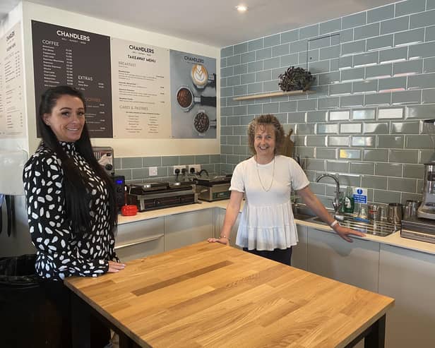 Co-owners Sarah McCarthy and Liz Harmes at Chandlers Café in Clanfield