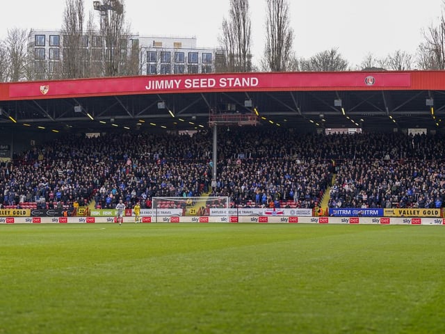 A packed out away end at The Valley