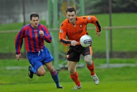 Joe Noakes, right, in action during his playing days at AFC Portchester.
Picture: Ian Hargreaves (143214-2)