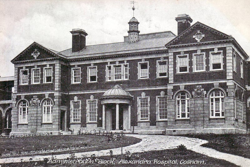 The old administration block at Queen Alexandra Hospital, Cosham, the image is believed to date from from the end of the First World War