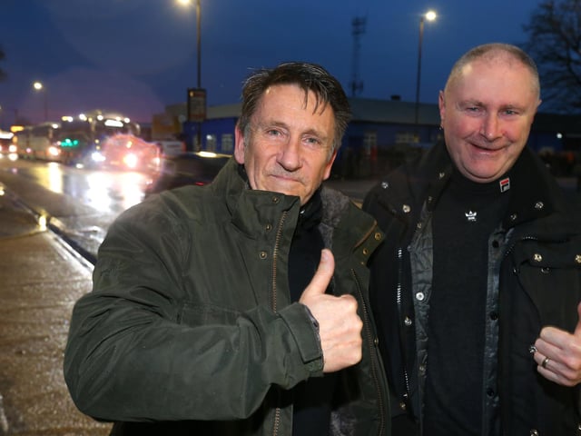 Pompey fans depart from Fratton Park for the Tottenham Hotspur Stadium
(jpns 070123-89)