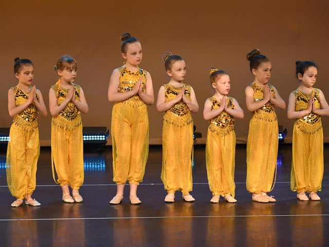 Dancers performing at the ballet.