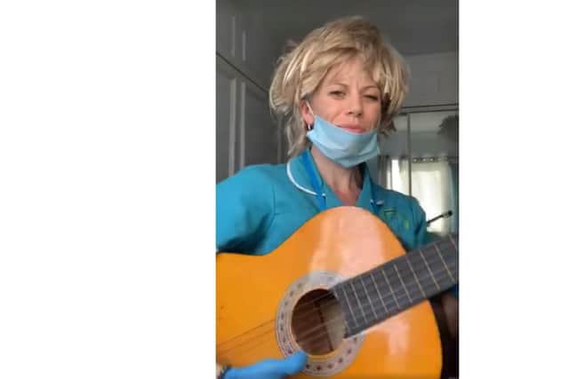 Pippa-Jo Marsden recorded her coronavirus-themed George Michael cover from her laptop webcam. Picture: Supplied