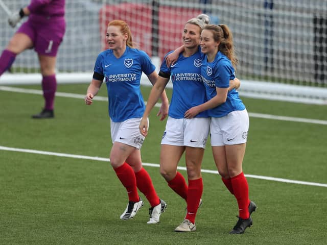 Pompey Women will be returning to competitive action on April 4 with an FA Women's Cup tie against Cheltenham at Westleigh Park. Photo by Dave Haines)