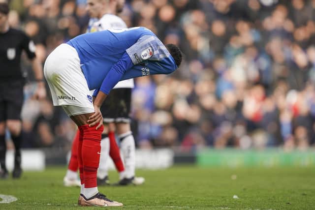 Recco Hackett came close to nicking it for Pompey in stoppage-time.