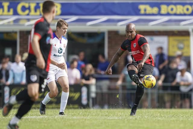 Andre Wisdom is not on Pompey's pre-season tour to Spain, but Danny Cowley is keeping the door open. Picture: Jason Brown/ProSportsImages
