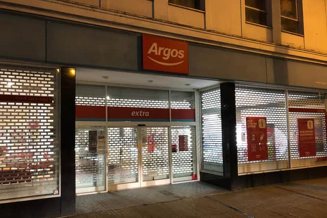The Argos branch in Commerical Road, photographed at 10.20pm on March 25. Picture: Richard Lemmer