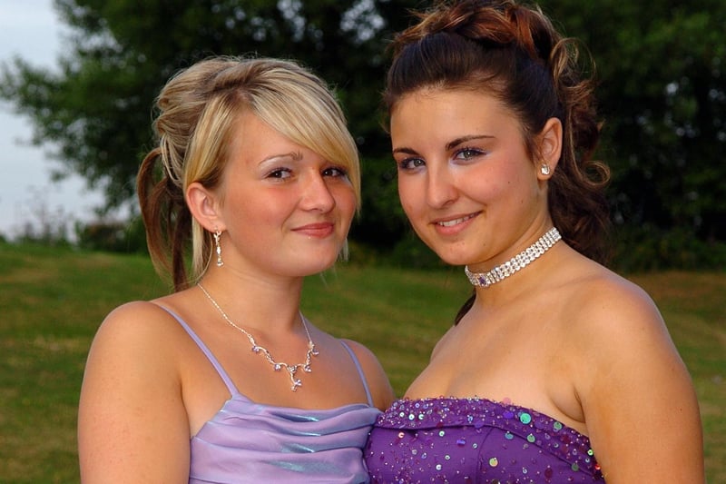Charlotte Renshaw (16), with Melissa Unwin (15) attending St Edmund's Catholic School's prom at The Marriott Hotel in 2006. Picture: (062937-134)