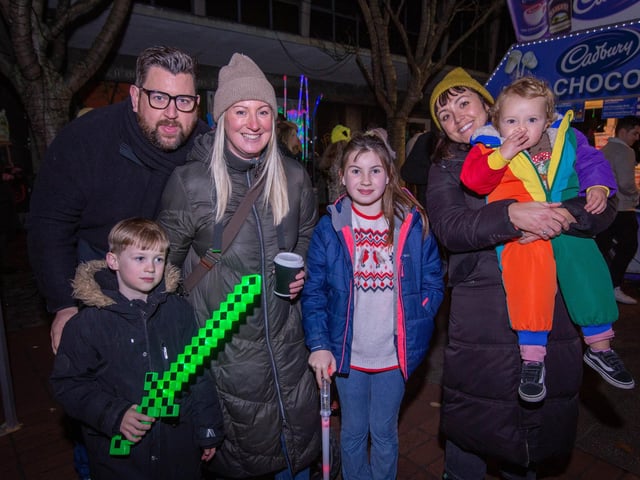 Palmerston Road Christmas Lights Switch On at Southsea on Thursday 23rd November 2023Pictured: Crowds gather watching the main stage entertainment Picture: Habibur Rahman