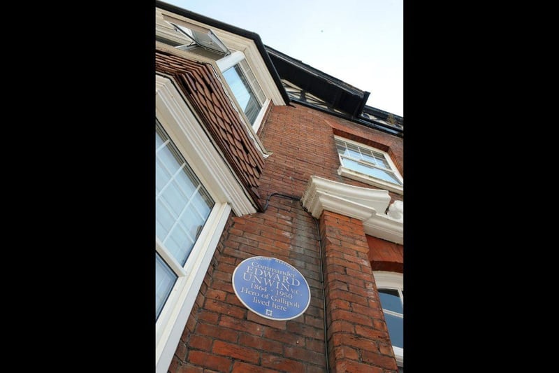 A plaque commemorates Hero of Gallipoli Commander Edward Unwin who lived in a house at 12 Helena Road, Southsea. He was a Royal Navy officer and an English recipient of the Victoria Cross, the highest award for gallantry in the face of the enemy that can be awarded to British and Commonwealth forces.
Picture: Ian Hargreaves (141665-14)
